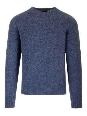 HOWLIN: Strickpullover mit Rundhalsausschnitt - Rundhalspullover - Blau