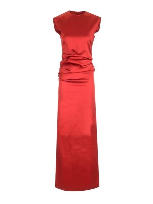 Max Mara: maxi dresses - Rea Draped Long Dress