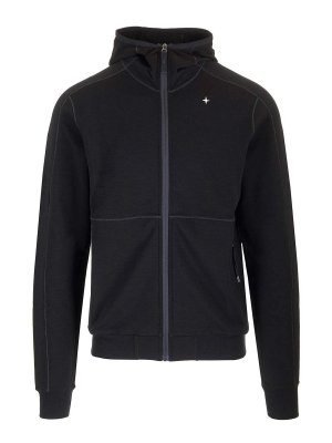 STONE ISLAND: Sweatshirts & Sweaters - Wool And Cotton Zip-Up Fleece