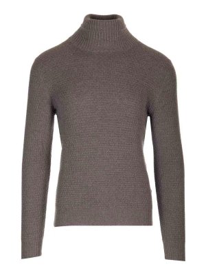 TAGLIATORE: Strickpullover mit Rundhalsausschnitt - Rundhalspullover - Grau