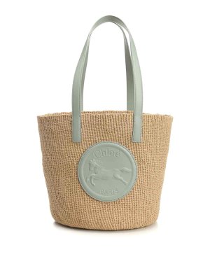 CHLOE': borse a tracolla - Sacchetto di cesto della medaglia di cavallo