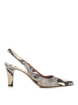 Paris Texas: court shoes - Belle Python Printed Slingback