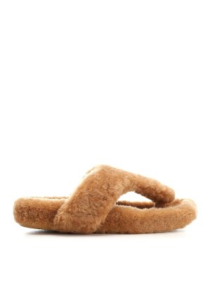 LOEWE: sandals - Shearling Ease Toe Sandal