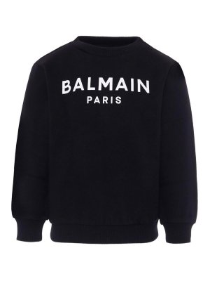 Balmain: Sweatshirts & Sweaters - Black Cotton Sweatshirt