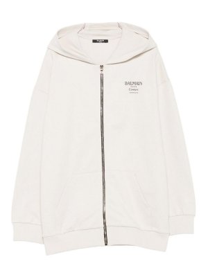 Balmain: Sweatshirts & Sweaters - Cotton Hoodie With Logo