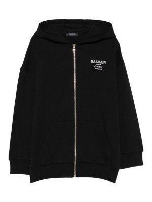 Balmain: Sweatshirts & Sweaters - Cotton Hoodie With Logo