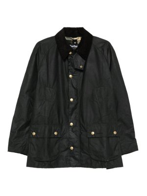 BARBOUR: casual jackets - Jacket In Green Waxed Cotton