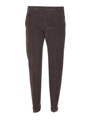 DONDUP: pantaloni casual - Marrone Pantaloni in velluto a coste
