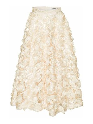 ROTATE Birger Christensen: Knee length skirts & Midi - Midi Skirt With Rose Appliques
