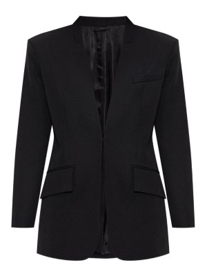 The Attico: casual jackets - Black Wool Gabardine Jacket