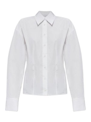 The Attico: shirts - White Cotton Fitted Shirt