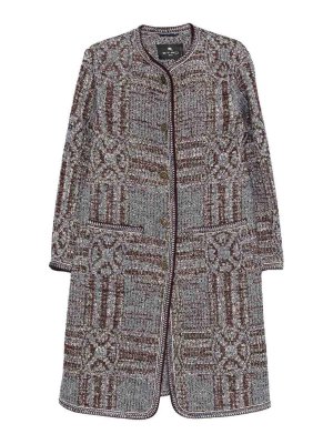 ETRO: cappotti corti - Cappotto monopetto in jacquard