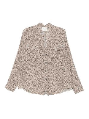 FORTE FORTE: camicie - Camicia a pois con tasche applicate