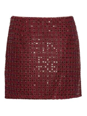 ROTATE Birger Christensen: Jupes midi et au genou - Jupe Midi - Rouge Brun