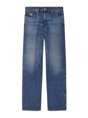 VERSACE: Bootcut - Bootcut Jeans - Blau