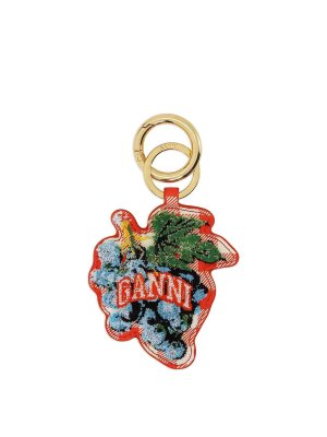 GANNI: Schlüsselanhänger - Schlüsselanhänger - Rot