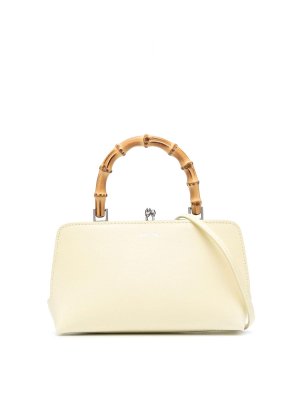 JIL SANDER: cross body bags - Goji Bamboo Mini Leather Tote Bag