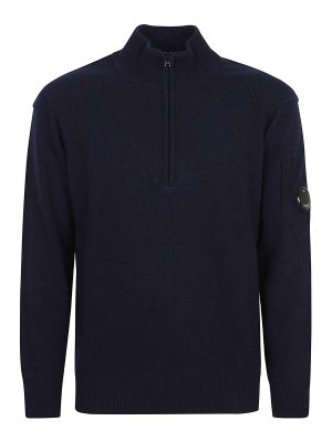 C.P. COMPANY: Col roulé & Col polo - Pull Col Roulé - Bleu