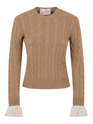 VALENTINO GARAVANI: U-Boot-Ausschnitt - U-Boot-Pullover - Hellbraun