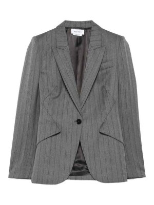 ALEXANDER MCQUEEN: blazers - Herringbone Single-Breasted Jacket