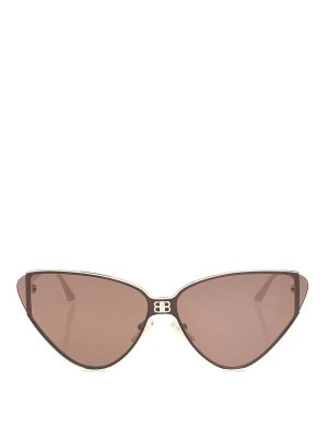 BALENCIAGA: sunglasses - Shield 20 Cat Sunglasses