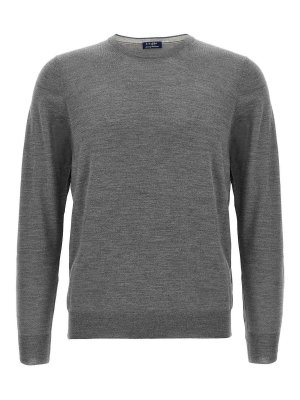 BARBA: crew necks - Wool And Silk Sweater
