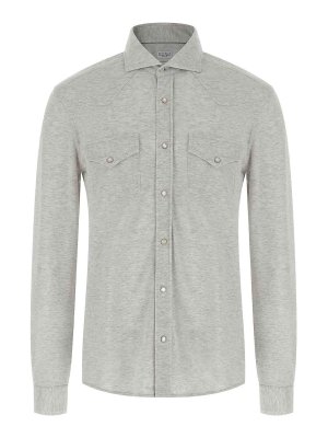 BRUNELLO CUCINELLI: shirts - Piqu Cotton Shirt