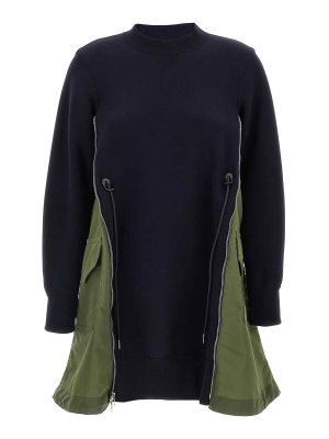 Sacai: abiti al ginocchio - Abito spugna