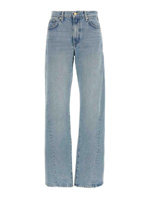 7 FOR ALL MANKIND: Jeans évasés - Jean Bootcut - Bleu Clair