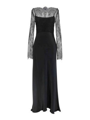 ALBERTA FERRETTI: knee length dresses - Lace Satin Dress