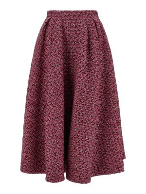 ALESSANDRA RICH: Knee length skirts & Midi - Tweed Skirt