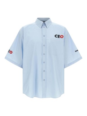 BALENCIAGA: shirts - Ceo Uniform Logo Shirt