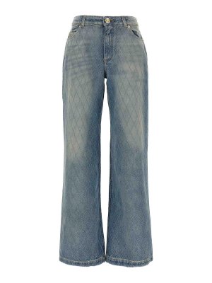Balmain: Jeans évasés - Jean Bootcut - Bleu Clair