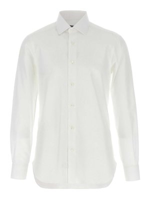 BARBA: shirts - Honeycomb Cotton Shirt