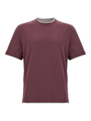 BRUNELLO CUCINELLI: T-shirts - T-Shirt - Rouge Brun