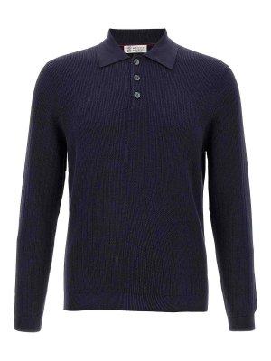 BRUNELLO CUCINELLI: Poloshirts - Poloshirt - Blau