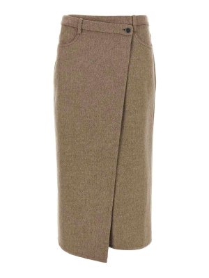BRUNELLO CUCINELLI ベージュスカート レディース エレガント＆カジュアルスカート | Brunello Cucinelli
