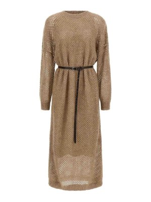 BRUNELLO CUCINELLI: Robe longueur genou - Robe Au Genou - Beige