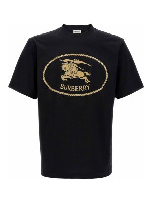 BURBERRY: t-shirt - T-shirt del timbro Knight