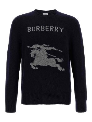 BURBERRY: maglia collo rotondo - Logo Intarsia Sweater
