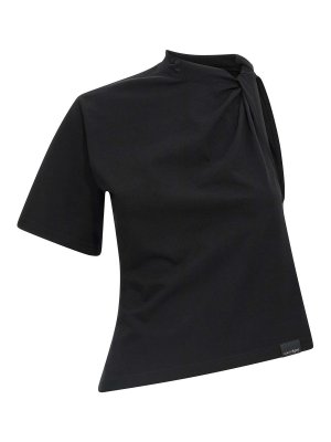 Courreges: T-shirts - T-Shirt - Noir