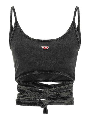 DIESEL: Tops y camisetas sin mangas - Top - Negro
