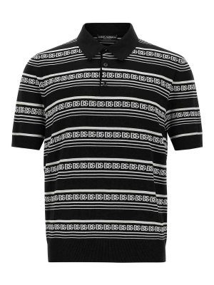 DOLCE & GABBANA: polo shirts - Knitted Polo Shirt