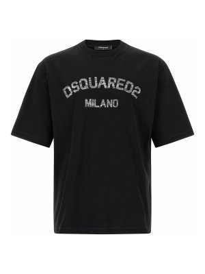 DSQUARED2: t-shirt - T-shirt Milano sbiadita