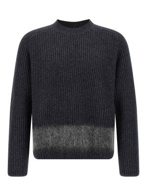 DSQUARED2: crew necks - Carded Wool Insert Sweater