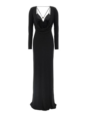 ELISABETTA FRANCHI: Knielange Kleider - Knielanges Kleid - Schwarz