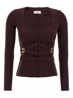 ELISABETTA FRANCHI: Blazer - Blazer - Rojo Oscuro