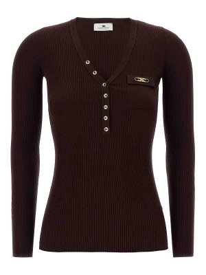 ELISABETTA FRANCHI: Cardigans - Cardigan - Dunkelrot