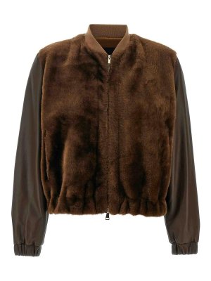 FABIANA FILIPPI: bombers - Fur Waistcoat Bomber Jacket