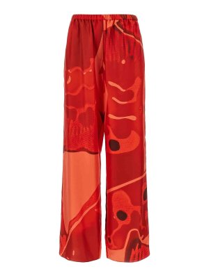 FERRAGAMO: Pantalons casual - Pantalons Décontractés - Rouge